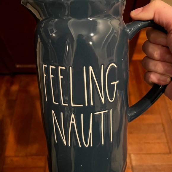 Christmas Rae Dunn "Feeling Nauti" Holiday/Christmas Pitcher (New /Approx. 8.5) - Picture 5 of 6